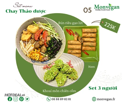Monvegan - Combo Chay Thảo Dược Thực Dưỡng
