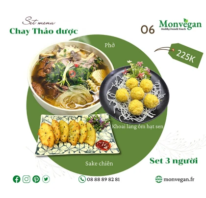 Monvegan - Combo Chay Thảo Dược Thực Dưỡng