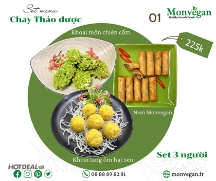 Monvegan - Combo Chay Thảo Dược Thực Dưỡng