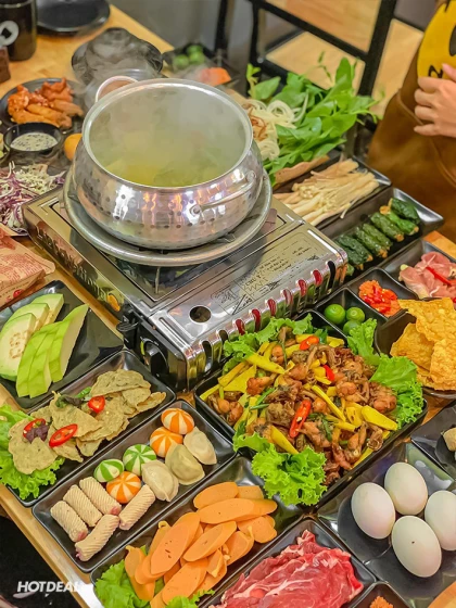 PoPo Buffet Lẩu & Nướng Chảo Gang - Buffet Nướng Hơn 40 Món