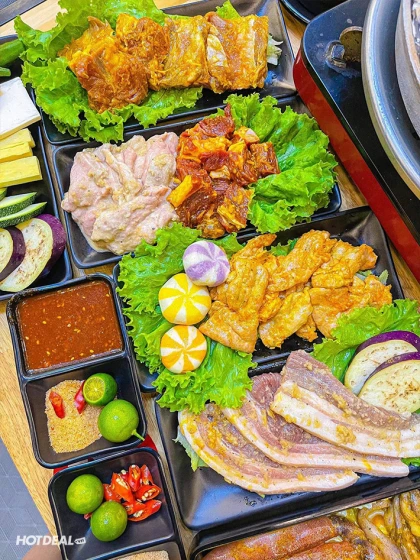 PoPo Buffet Lẩu & Nướng Chảo Gang - Buffet Nướng Hơn 40 Món