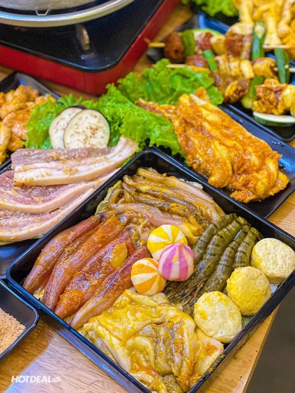 PoPo Buffet Lẩu & Nướng Chảo Gang - Buffet Nướng Hơn 40 Món