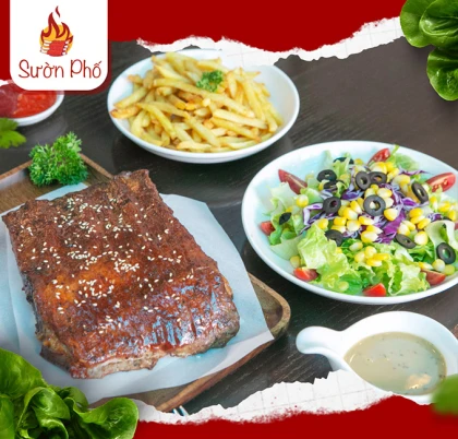 Sườn Phố - Sườn Nướng BBQ Dành Cho 2-3 Người
