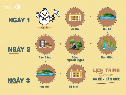 Voucher Tour Hồ Ba Bể - Thác Bản Giốc 3 ngày 2 đêm từ Hà Nội