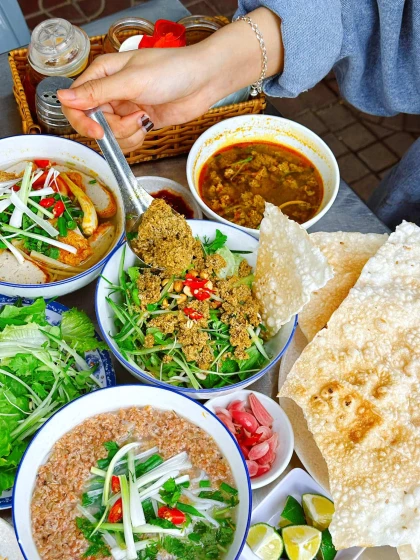 Bún rạm Phù Mỹ đặc sản Bình định