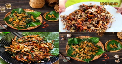 Cách làm món đặc sản Ninh Bình Cua đồng rang lá lốt chuẩn nhất