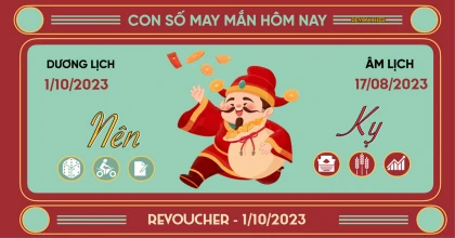 Con số may mắn ngày 1 tháng 10 năm 2023