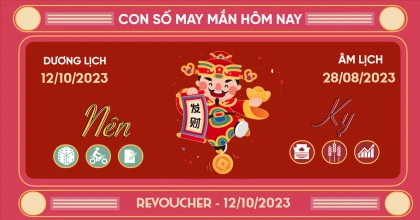 Con số may mắn ngày 12 tháng 10 năm 2023