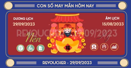 Con số may mắn ngày 29 tháng 9 năm 2023