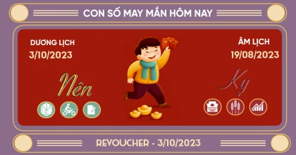 Con số may mắn ngày 3 tháng 10 năm 2023