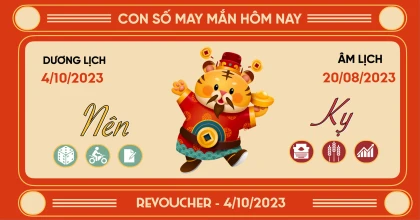 Con số may mắn ngày 4 tháng 10 năm 2023