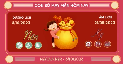 Con số may mắn ngày 5 tháng 10 năm 2023