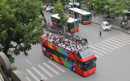 Miễn phí xe bus 2 tầng thăm quan Hà nội đến 3/9