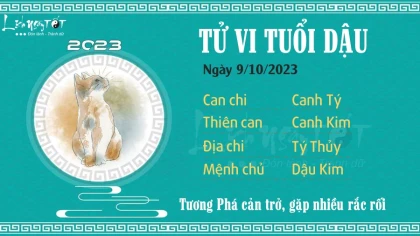 Tử vi thứ 2 ngày 9/10/2023 của 12 con giáp