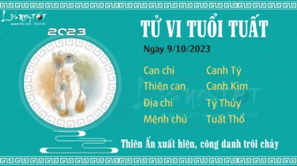 Tử vi thứ 2 ngày 9/10/2023 của 12 con giáp