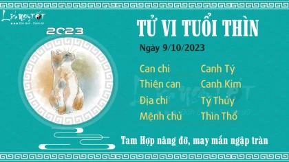 Tử vi thứ 2 ngày 9/10/2023 của 12 con giáp