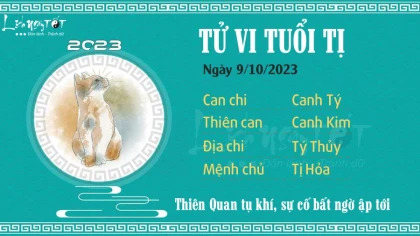 Tử vi thứ 2 ngày 9/10/2023 của 12 con giáp