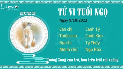 Tử vi thứ 2 ngày 9/10/2023 của 12 con giáp