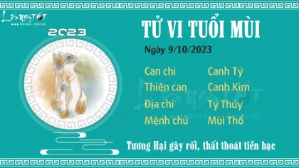 Tử vi thứ 2 ngày 9/10/2023 của 12 con giáp